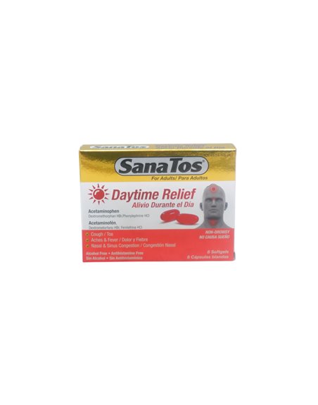 29882 - Sanatos Cough(Tos) Daytime Relief -  8 capsulas Gel - Box:  - Loc: 