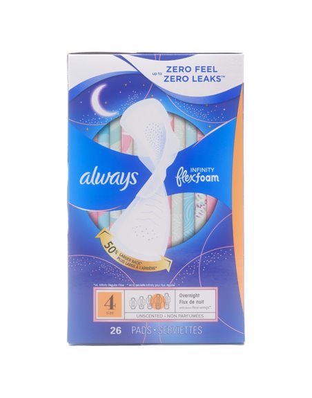 29894 - Always Infinity FlexFoam Size 4 - 6 x 26's 84754 - Box:  - Loc: E3