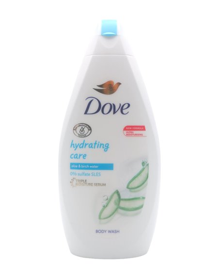 29933 - Dove Body Wash, Hydrating Care, Aloe & Birch Water - 450ml. - (Case Of 12) - Box:  - Loc: I3