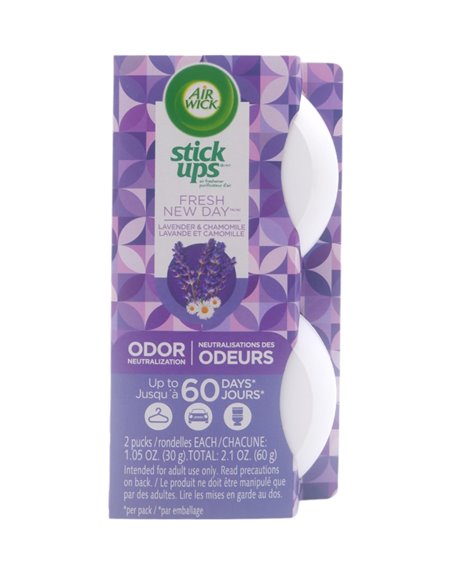 29948 - Air Wick Stick Ups Scented Lavender & Chamomile - 2ct. (Case Of 12) - Box:  - Loc: I7