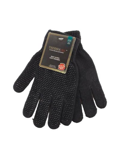 29978 - Thermaxx Winter Glove Chenille Black 11221 12ct - Box:  - Loc: Q2