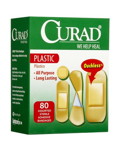 9251 - Curad Plastic Adhesive Bandages - 80 ct - Box:  - Loc: K11