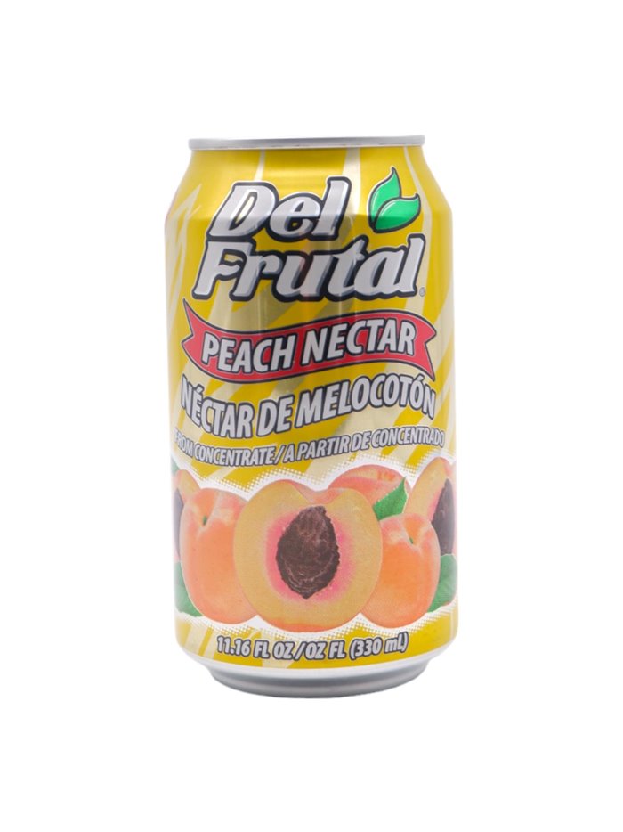 30020 - Del Frutal Peach Nectar (Melocoton) - 24/11.16 fl. oz. - Box:  - Loc: K10