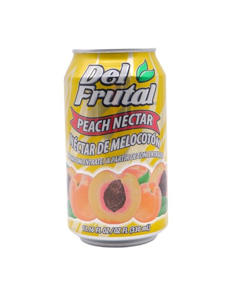 30020 - Del Frutal Peach Nectar (Melocoton) - 24/11.16 fl. oz. - Box:  - Loc: K10