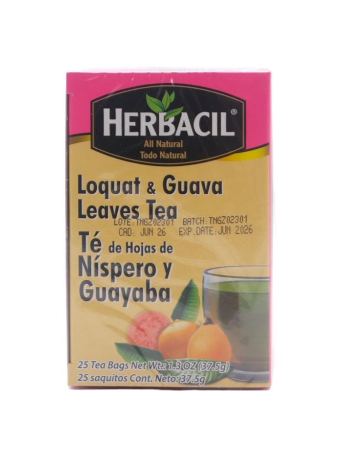 30023 - Herbacil (Broncolin) Tea Hojas De Nispero & Guayaba - 37.5g/25 bag - Box:  - Loc: 