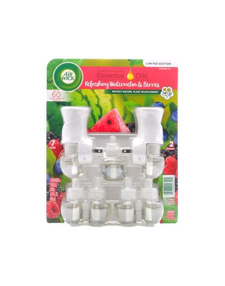 30044 - Air Wick 2 Warmers + 7 Refill, Watermelon & Berries - 140ml (Case of 9) 062338025506
 062338023816 - Box:  - Loc: 41F