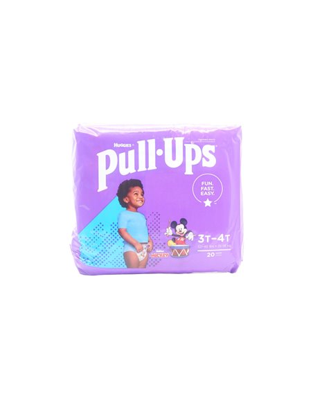 30077 - Huggies Boy Diapers Pull-Ups - Size 3T-4T. (Case of 4/20s) - Box:  - Loc: L8