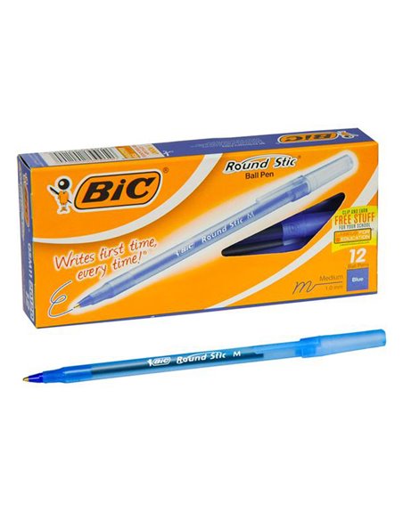 9337 - Bic Round Stic, Blue - 12ct - Box:  - Loc: L0