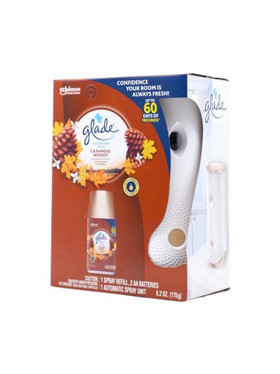 30158 - Glade Automatic Spray Machine + Cashmere Woods Refill Can - 6.2oz. (Case Of 4) - Box:  - Loc: I7