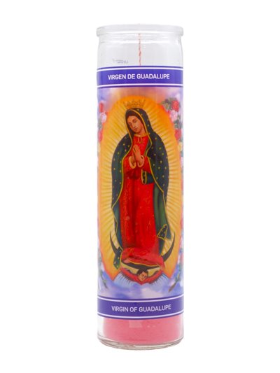 30239 - Candle Virgen Guadalupe Pink  - (Case of 12). - Box:  - Loc: H11