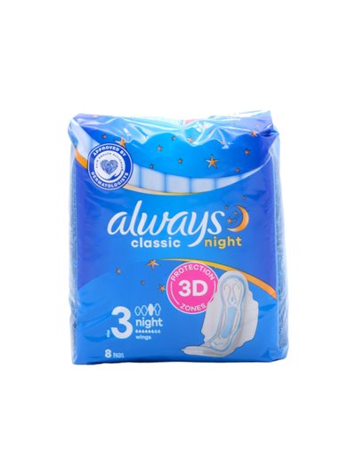 30263 - Always Classic Overnight Size 3 - 8 x 18's - Box:  - Loc: 