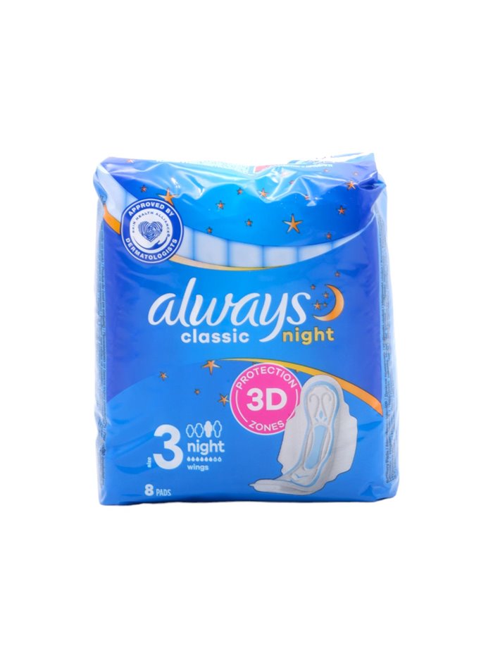 30263 - Always Classic Overnight Size 3 - 8 x 18's - Box:  - Loc: 