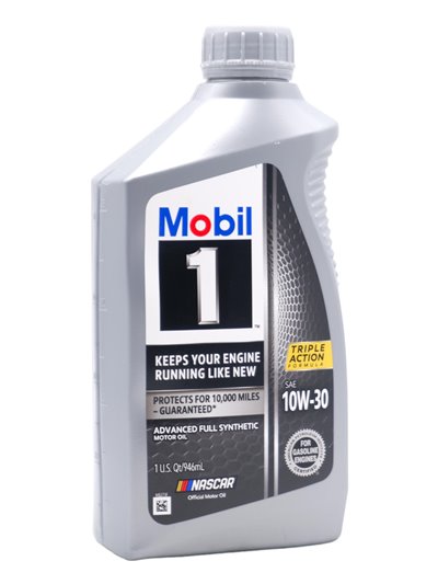 30278 - Mobil Triple Action 10,000 Miles Motor Oil 10W-30 1Quart - (Case of 6) 122319 - Box:  - Loc: A5