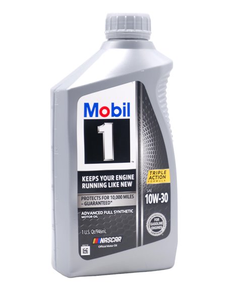30278 - Mobil Triple Action 10,000 Miles Motor Oil 10W-30 1Quart - (Case of 6) 122319 - Box:  - Loc: A5