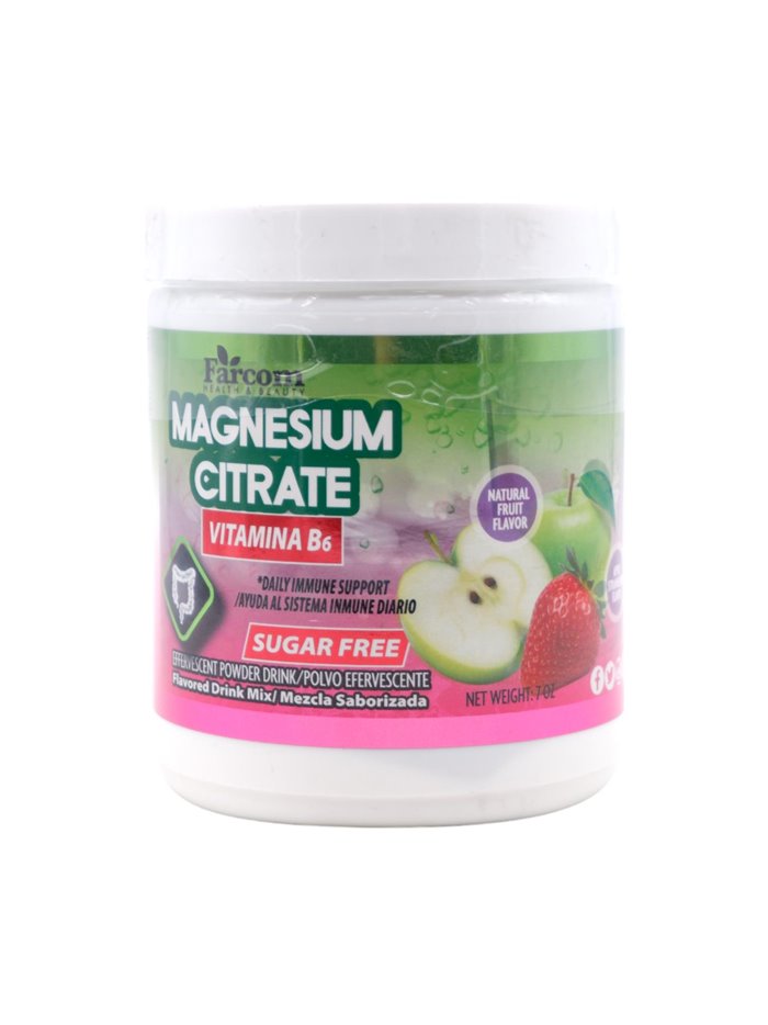 30306 - Farcom Magnesium Citrate Apple Fresa Vitamina B6 7 oz - Box:  - Loc: R6
