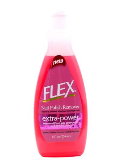 30322 - Flex Nail Polish Remover. (Extra-Power) - 8 fl. oz. (Case Of 12) - Box:  - Loc: I2