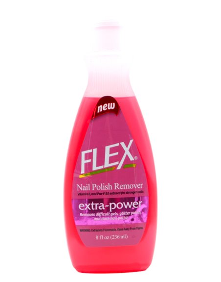 30322 - Flex Nail Polish Remover. (Extra-Power) - 8 fl. oz. (Case Of 12) - Box:  - Loc: I2