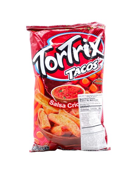 30380 - Tortrix Tacos Salsa Criolla Corn Chips. 6oz (180g). (Case Of 24) - Box:  - Loc: 