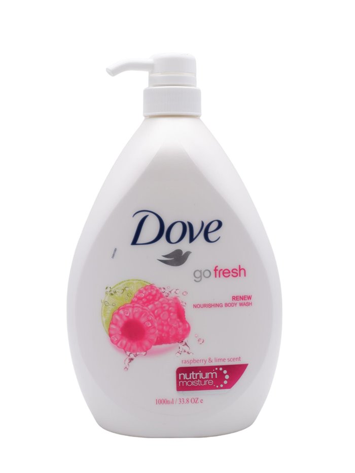30392 - Dove Body Wash Rasberry/Lime With Pump - 33.8 fl. oz. (Case of 12) - Box:  - Loc: I1