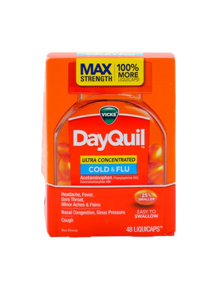 30454 - DayQuil Cold & Flu LiquiCaps - 48 ct - Box:  - Loc: K0