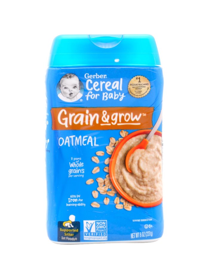 30469 - Gerber Cereal For Baby, Oatmeal  - 8 fl. oz. (Case of 6) - Box:  - Loc: D0