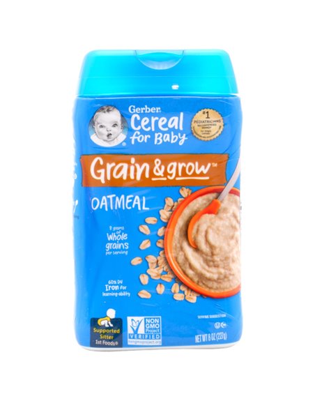 30469 - Gerber Cereal For Baby, Oatmeal  - 8 fl. oz. (Case of 6) - Box:  - Loc: D0