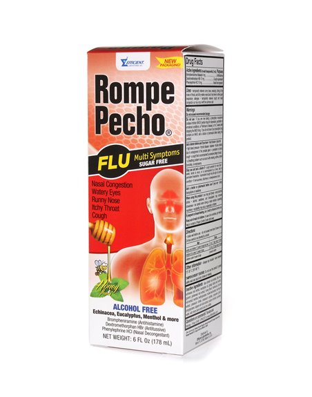 3053 - Rompe Pecho FLU S.F - 6 fl. oz. (Case of 24) - Box:  - Loc: L4