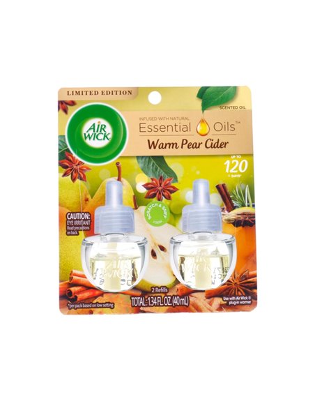 30516 - Air Wick Essential Oils Refill, Pear Cider - 2ct/40ml. (Case Of 6) - Box:  - Loc: I7