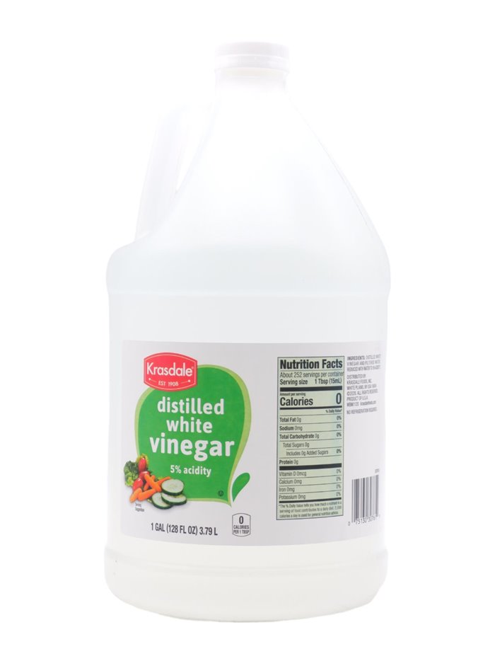 30585 - Krasdale White Vinegar 128 Fl. Oz. - (Case of 4) - Box:  - Loc: H9