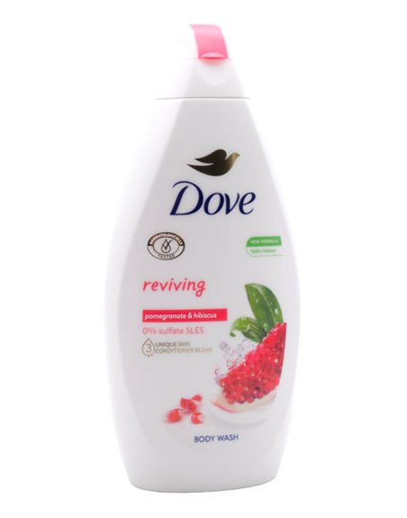 30628 - Dove Body Wash, Pomegranate & Hibiscus - 450ml. (Case Of 12) - Box:  - Loc: I3