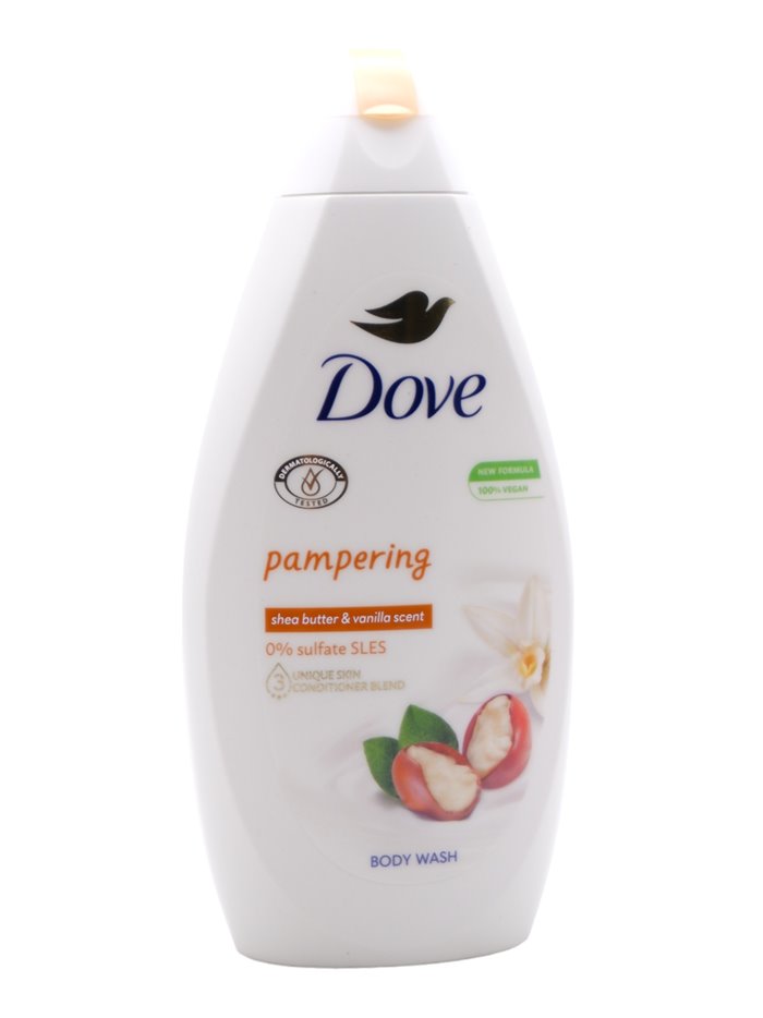 30629 - Dove Body Wash, Shea Butter & Vanilla - 450ml. (Case of 12) - Box:  - Loc: I3