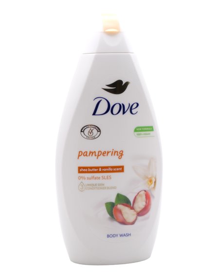 30629 - Dove Body Wash, Shea Butter & Vanilla - 450ml. (Case of 12) - Box:  - Loc: I3