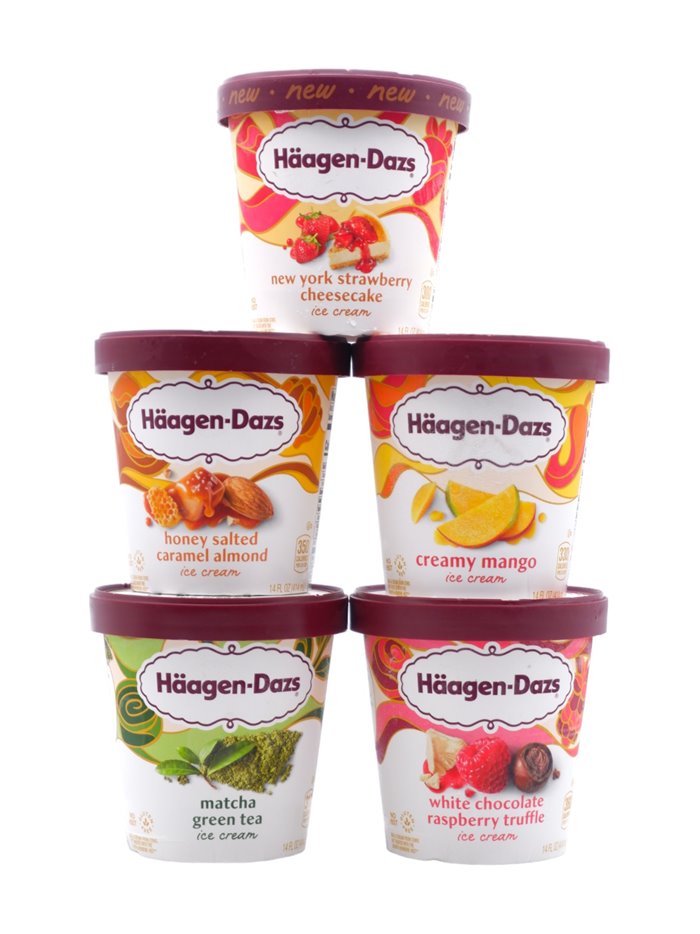30638 - Haagen Dazs Ice Cream Bars, 1 Pint - 8 Count - Box:  - Loc: 