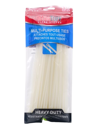 30754 - XtraTuff. Cable Ties 8" -130 ct (45128) - Box:  - Loc: 31F
