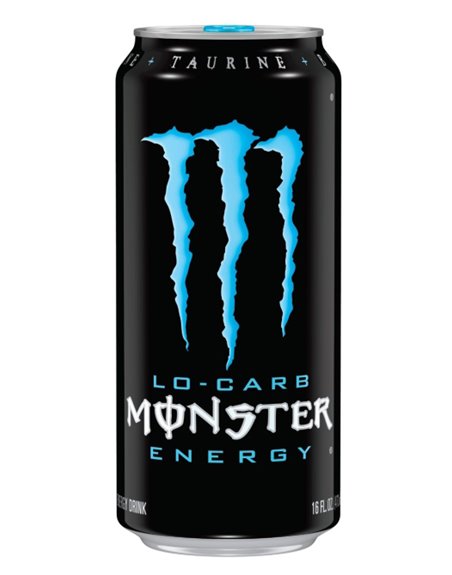 4123 - Monster Energy Lo-Carb (Blue) - 16 fl. oz. (24 Pack) - Box:  - Loc: E3