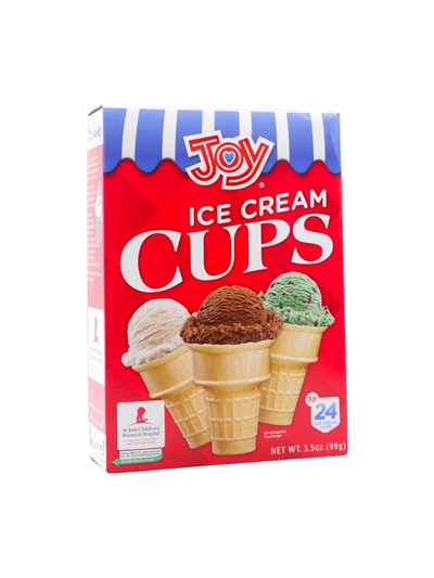 30826 - Joy Ice Cream Cups - 24ct. (Case Of 72) - Box:  - Loc: 