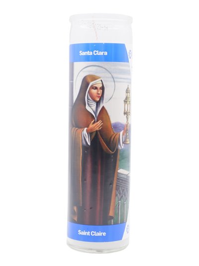 30831 - Candle Saint Clara (White) - (Case of 12) - Box:  - Loc: A10
