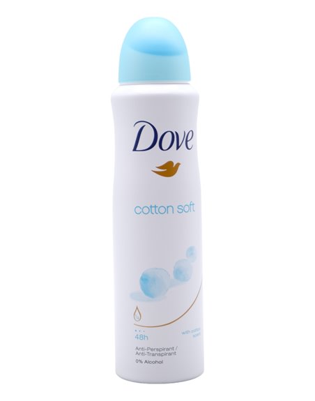 30884 - Dove Deodorant Spray, Cotton Soft - 150ml. (Pkg Of 6) - Box:  - Loc: K8