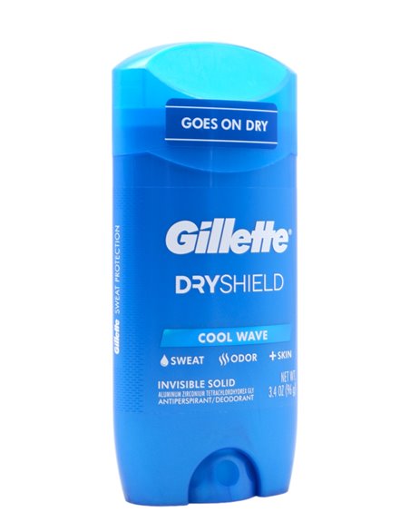 30885 - Gillette Deodorant Dry Shield. Cool Wave - 3.4 oz. - Box:  - Loc: K7