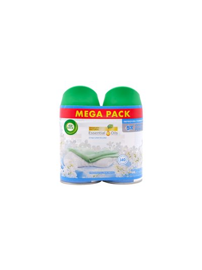 30887 - Air Wick Refill Machine Can, Crisp Linen & Lilac - 250ml (Case of 6) - Box:  - Loc: I6