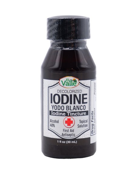 30921 - EL Valle Decolorized Iodine (Yodo Blanco) - 1 fl. oz. - Box:  - Loc: L3