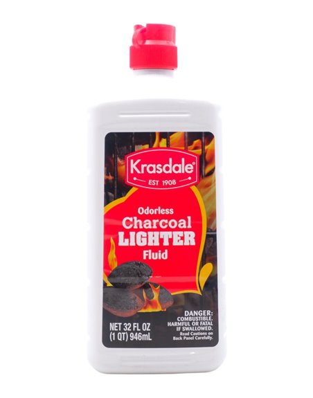 30930 - Krasdale. Charcoal Lighter Fluid (Odorless) - 32 fl. oz. (Case OF 12) - Box:  - Loc: A1