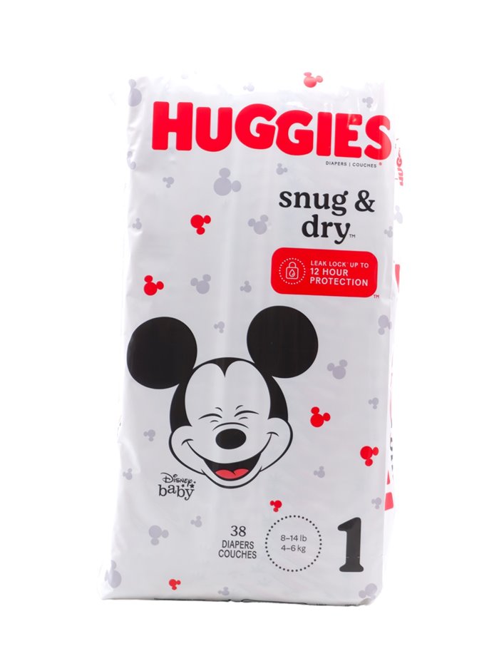 30931 - Huggies Baby Diapers Jumbo Snug & Dry - Size 1 (4/38's) - Box:  - Loc: E6
