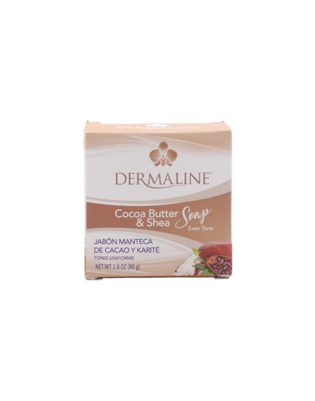 30942 - Dermaline Soap, Cococa Butter & Shea, (Manteca De Cacao Y Karité) - 2.8 oz. (Case of 24) - Box:  - Loc: P2