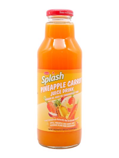 30949 - Pocas Splash Pineapple Carrot Juice ( Case of 12 ) -  17.98 oz - Box:  - Loc: F6