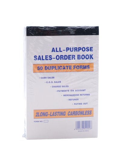 30953 - All Purpose Sales - Order Book Small 2 Long - Lasting Carbonless (50 Forms) - Box:  - Loc: 
