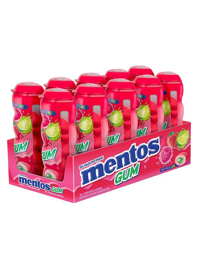 5416 - Mentos Gum Red Fruit Lime - 10/15pcs - Box:  - Loc: N2