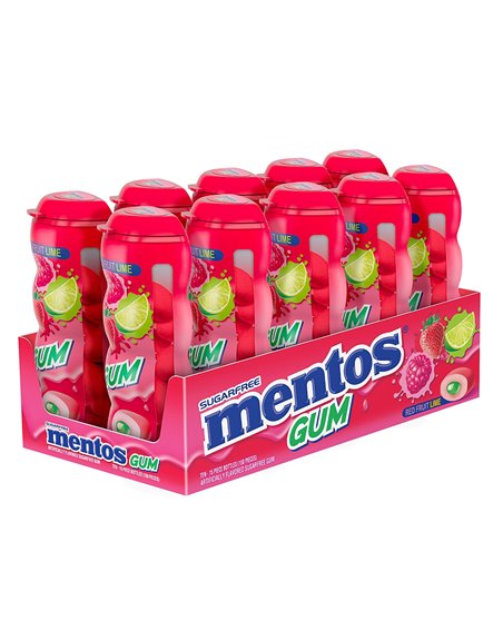 5416 - Mentos Gum Red Fruit Lime - 10/15pcs - Box:  - Loc: N2
