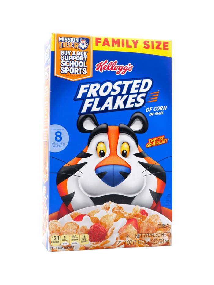 30992 - Kellogg's Freosted Flakes - 21.7 oz. (Case of 12). 10018 - Box:  - Loc: E1