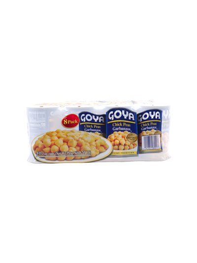 31012 - Goya Chick Peas(Garbanzos) Beans - 15.5 oz. (Pack of 8) - Box:  - Loc: G11